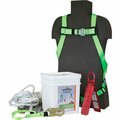 Jackson Safety RK6 Series Reusable Roofer's Kits: Harness, Rope Grab, 50' Vertical Lifeline, Roof Bracket V8257275